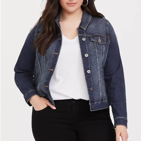 torrid Jackets & Blazers - Torrid Blue Denim Jacket Medium Wash - 6/6X